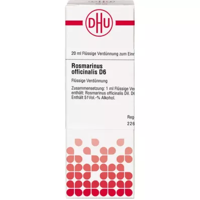 ROSMARINUS OFFICINALIS D 6 Lahjendus, 20 ml