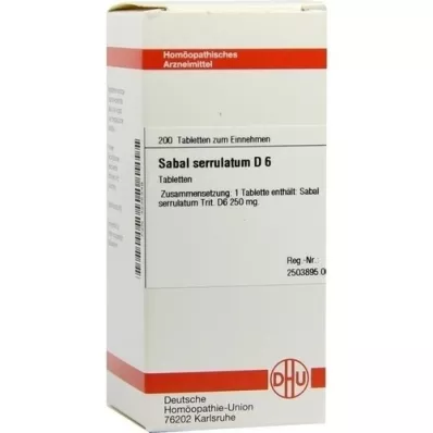 SABAL SERRULATUM D 6 tabletti, 200 tk