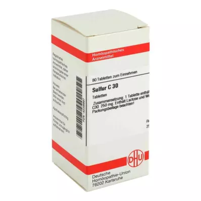 SULFUR C 30 tabletti, 80 tk