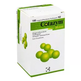 COTAZYM 20,000 graanulid enteroidkattega kapslid, 100 tk