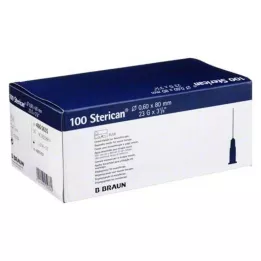 STERICAN Nõelad 23 Gx3 1/5 0,6x80 mm, 100 tk