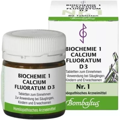 BIOCHEMIE 1 Calcium fluoratum D 3 tabletti, 80 tk