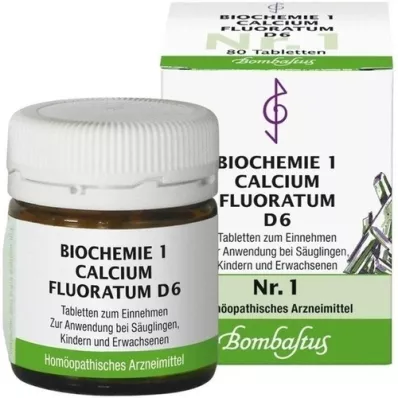 BIOCHEMIE 1 Calcium fluoratum D 6 tabletti, 80 tk