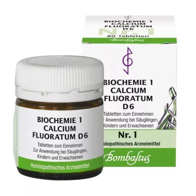 Biokeemia 1 Calcium fluoratum D 6 tabletid, 80 tk Biokeemia 1 Calcium fluoratum D 6 tabletid, 80 tk