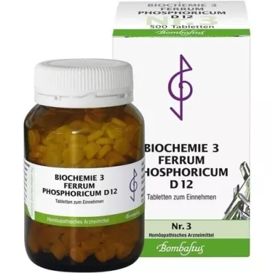 BIOCHEMIE 3 Ferrum phosphoricum D 12 tabletti, 500 tk