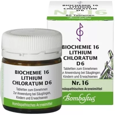 BIOCHEMIE 16 Lithium chloratum D 6 tabletti, 80 tk