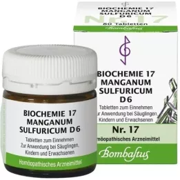 BIOCHEMIE 17 Manganum sulphuricum D 6 tabletti, 80 tk