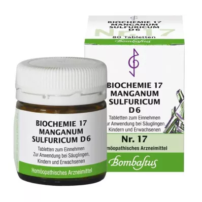 Biokeemia 17 Manganum sulfuricum D 6 tabletti, 80 tk