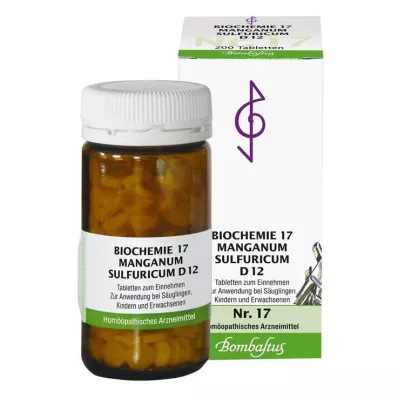 Biokeemia 17 Manganum sulfuricum D 12 tabletti, 200 tk