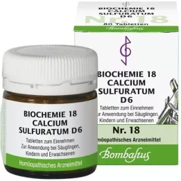 BIOCHEMIE 18 Calcium sulphuratum D 6 tabletti, 80 tk