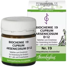 BIOCHEMIE 19 Cuprum arsenicosum D 12 tabletti, 80 tk