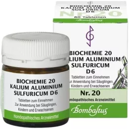 BIOCHEMIE 20 Kalium aluminium sulphuricum D 6 tbl, 80 tk