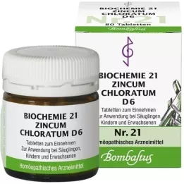 BIOCHEMIE 21 Zincum chloratum D 6 tabletti, 80 tk