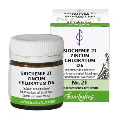 Biokeemia 21 Zincum chloratum D 6 tabletti, 80 tk