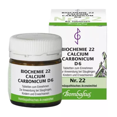 Biokeemia 22 Calcium carbonicum D 6 tabletti, 80 tk