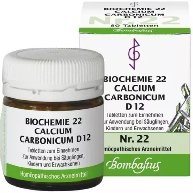 BIOCHEMIE 22 Calcium carbonicum D 12 tabletti, 80 tk