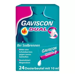 GAVISCON Dual 500mg/213mg/325mg Suspens.in kotis, 24X10 ml