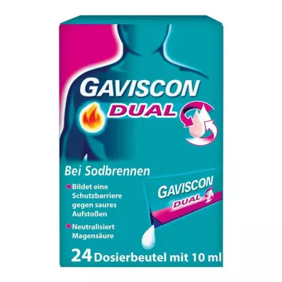 GAVISCON Dual 500mg/213mg/325mg Suspens.in kotis, 24X10 ml GAVISCON Dual 500mg/213mg/325mg Suspens.in kotis, 24X10 ml