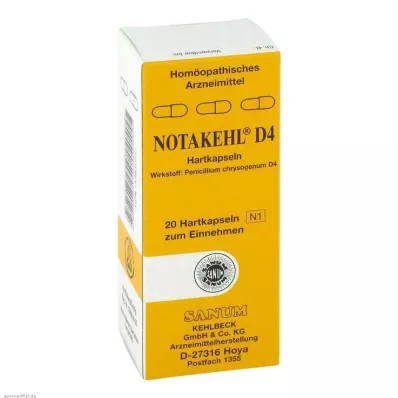 Notakehl D 4 kapslit, 20 tk