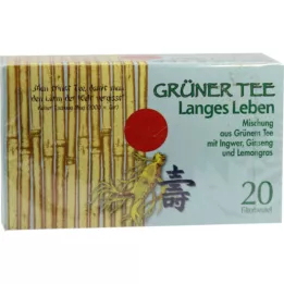 GRÜNER TEE+ Ingver + ženšennifiltri kotikesed, 20 tk