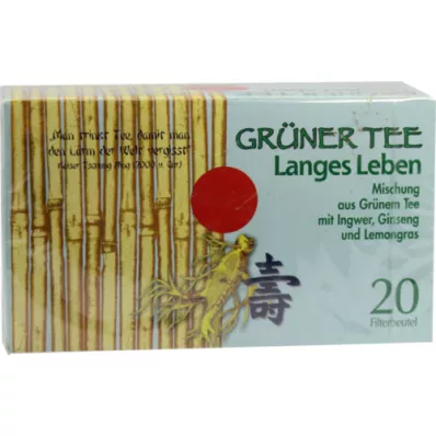 GRÜNER TEE+ Ingver + ženšennifiltri kotikesed, 20 tk