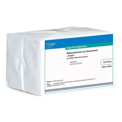 HÖGA-KOMPRESSEN OP 10x20 cm mittesteriilne 8x, 100 tk