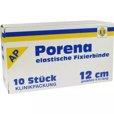 PORENA elastne marlipael 12 cm valge ilma tšellita, 10 tk PORENA elastne marlipael 12 cm valge ilma tšellita, 10 tk