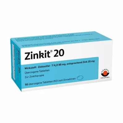 ZINKIT 20 kaetud tabletti, 50 tk