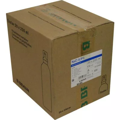 Soolalahus 0,9% B.Braun SPÜLLÖSUNG Ecolav, 20X250 ml