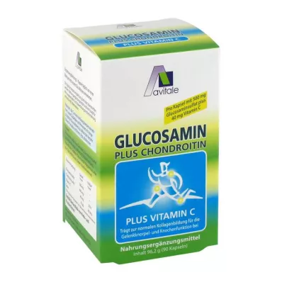 GLUCOSAMIN 500 mg + kondroitiin 400 mg kapslid, 90 tk GLUCOSAMIN 500 mg + kondroitiin 400 mg kapslid, 90 tk