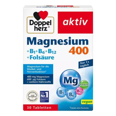 DOPPELHERZ Magneesium 400 mg tabletid, 30 tk