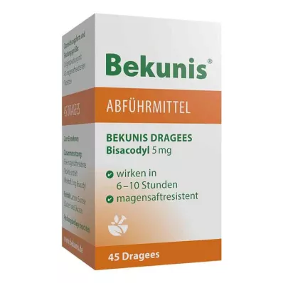BEKUNIS Dragees Bisacodyl 5 mg enteroidiga kaetud tabletid, 45 tk