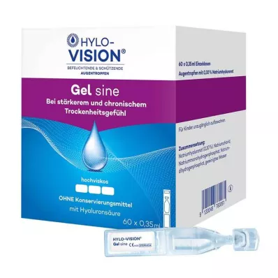 HYLO-VISION Gel sine ühekordsed pipetid, 60X0,35 ml HYLO-VISION Gel sine ühekordsed pipetid, 60X0,35 ml