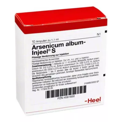ARSENICUM ALBUM INJEEL S ampullid, 10 tk ARSENICUM ALBUM INJEEL S ampullid, 10 tk