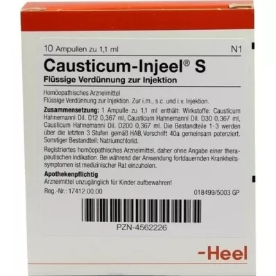 CAUSTICUM INJEEL S ampullid, 10 tk
