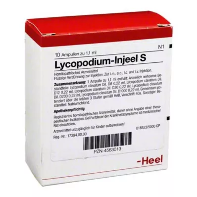 LYCOPODIUM INJEEL S ampullid, 10 tk LYCOPODIUM INJEEL S ampullid, 10 tk