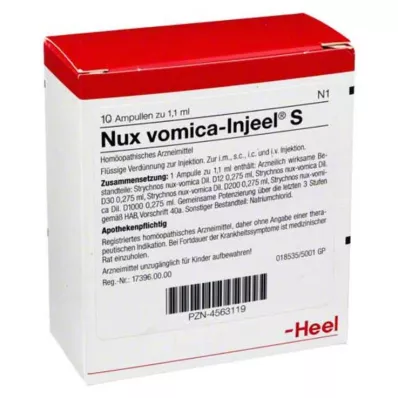 NUX VOMICA INJEEL S ampullid, 10 tk NUX VOMICA INJEEL S ampullid, 10 tk