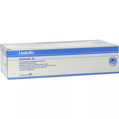 LEUKOFIX Sidekips 2,5 cm x 5 m, 12 tk