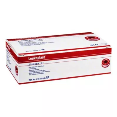 LEUKOPLAST 2,5 cmx5 m, 12 tk