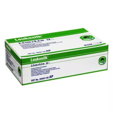 LEUKOSILK 2,5 cmx9,2 m, 12 tk