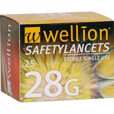 WELLION Safetylancets 28 G turvaemailid, 25 tk