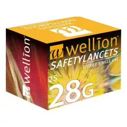 WELLION Safetylancets 28 G turvaemailid, 25 tk