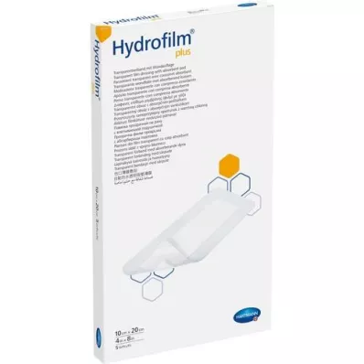 HYDROFILM Pluss läbipaistev side 10x20 cm, 5 tk