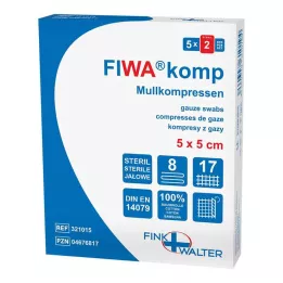 MULLKOMPRESSEN 5x5 cm steriilne 8x, 5X2 St