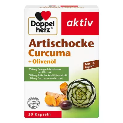 DOPPELHERZ Artišoki+oliiviõli+kurkumakapslid, 30 kapslit DOPPELHERZ Artišoki+oliiviõli+kurkumakapslid, 30 kapslit