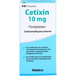 CETIXIN 10 mg õhukese polümeerikattega tabletid, 10 tk