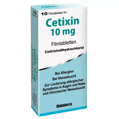 CETIXIN 10 mg õhukese polümeerikattega tabletid, 10 tk