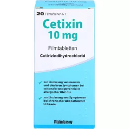 CETIXIN 10 mg õhukese polümeerikattega tabletid, 20 tk