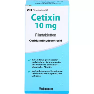 CETIXIN 10 mg õhukese polümeerikattega tabletid, 20 tk