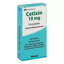 CETIXIN 10 mg õhukese polümeerikattega tabletid, 20 tk